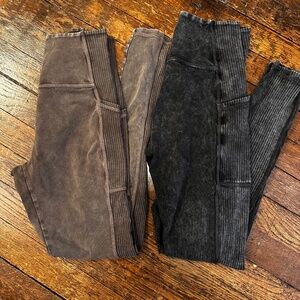 Two pair Aerie Offline leggings size Medium